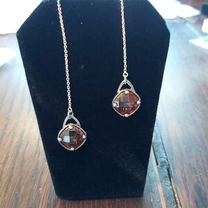 Amber / silver earrings